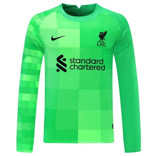 Authentic Camiseta Liverpool Portero ML 2021-2022 Verde